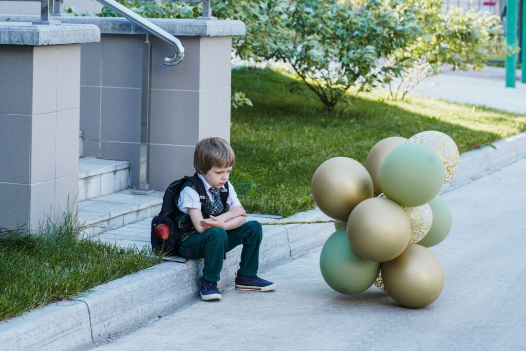 Sad boy with divorcing parents